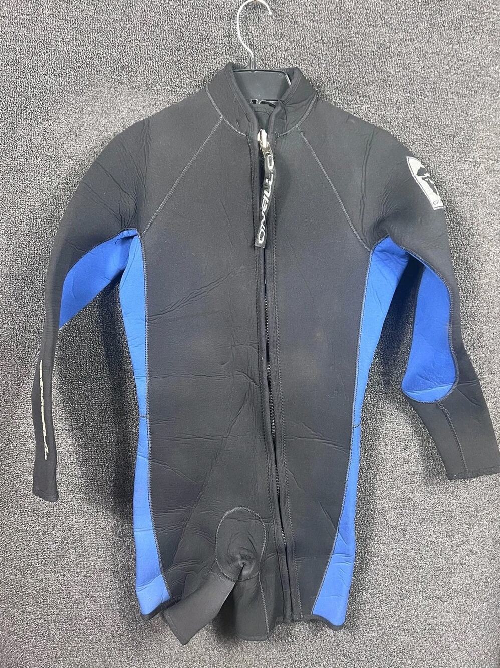 O'Neill Youth Shorty Wetsuit Spring Suit Front Zip Size 3 Black Blue